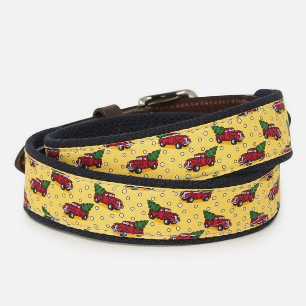 Vineyard Vines Truck Tree Canvas Club Belt
